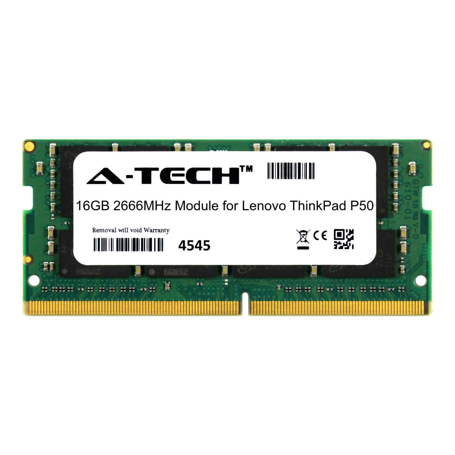 A-Tech 16GB Module for Lenovo ThinkPad P50 Laptop & Notebook Compatible DDR4 2666Mhz Memory Ram (ATMS350766A25832X1)