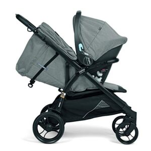 Peg Perego Booklet 50 Travel System - Includes Booklet 50 Baby Stroller and The Primo Viaggio 4-35 Infant Car Seat - Made in Italy - Atmosphere (Grey)