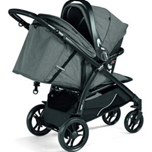 Peg Perego Booklet 50 Travel System - Includes Booklet 50 Baby Stroller and The Primo Viaggio 4-35 Infant Car Seat - Made in Italy - Atmosphere (Grey)