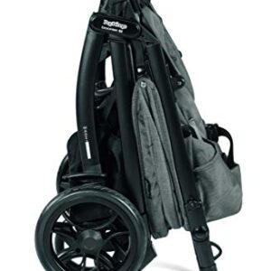 Peg Perego Booklet 50 Travel System - Includes Booklet 50 Baby Stroller and The Primo Viaggio 4-35 Infant Car Seat - Made in Italy - Atmosphere (Grey)