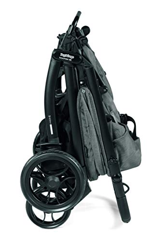 Peg Perego Booklet 50 Travel System - Includes Booklet 50 Baby Stroller and The Primo Viaggio 4-35 Infant Car Seat - Made in Italy - Atmosphere (Grey)