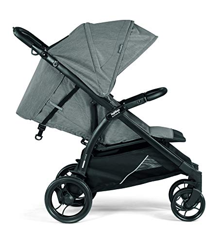 Peg Perego Booklet 50 Travel System - Includes Booklet 50 Baby Stroller and The Primo Viaggio 4-35 Infant Car Seat - Made in Italy - Atmosphere (Grey)