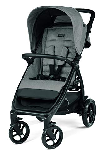 Peg Perego Booklet 50 Travel System - Includes Booklet 50 Baby Stroller and The Primo Viaggio 4-35 Infant Car Seat - Made in Italy - Atmosphere (Grey)