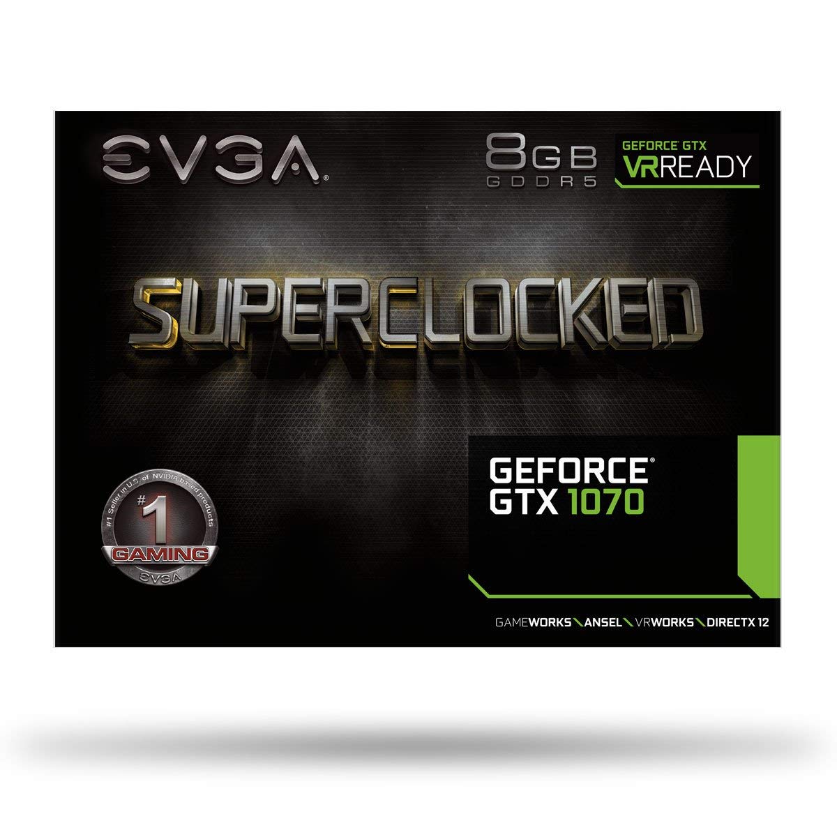 EVGA GeForce GTX 1070 SC GAMING ACX 3.0 Black Edition, 8GB GDDR5, LED, DX12 OSD Support (PXOC) 08G-P4-5173-KR (Renewed)