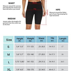 Custer's Night Biker Shorts Women High Waist Out Pocket Yoga Short Tummy Control Workout Running 4 Way Stretch Yoga Leggings Black XL