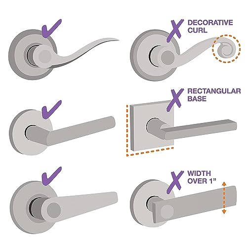 Little Chicks Baby Safety Lever Door Handle Lock - Firm & Strong Hold - Non-Adhesive - Suitable for Door Handles with 3 inches Diameter - 3 Pack - Model CK028