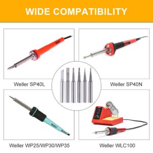 6PCS Soldering Tips for Weller ST Series Tip Replace Weller ST7 WLC100,SP40L / SP40N and WP25, WP30, WP35 Irons Tips