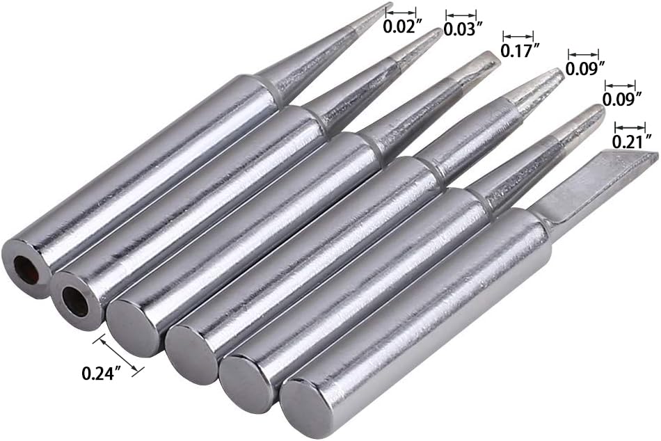 6PCS Soldering Tips for Weller ST Series Tip Replace Weller ST7 WLC100,SP40L / SP40N and WP25, WP30, WP35 Irons Tips