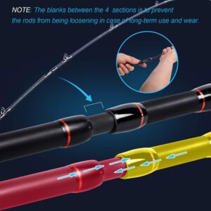 Sougayilang Ultralight Fishing Rod Reel Combos Portable Light Weight High Carbon 4 Pc Baitcaster Fishing Pole with Baitcasting Reel for Travel Freshwater Fishing-2.4M-Right Handed