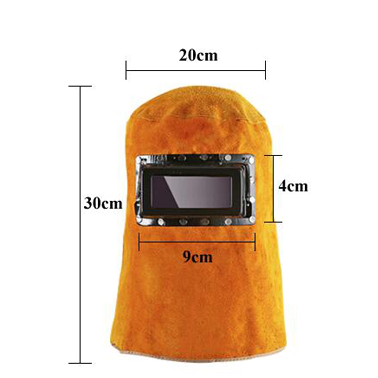 Cowhide Leather Welder Hood Welding Helmet Protective Gear Mask Work Cap,Solar Auto Darkening Filter Lens… (Full head)