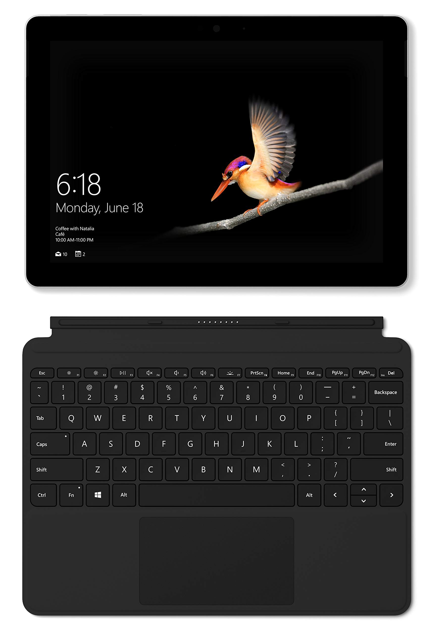 Microsoft Surface Go with Type Cover Bundle 10" Touchscreen PixelSense Intel Pentium Gold 4415Y 128GB SSD Windows 10