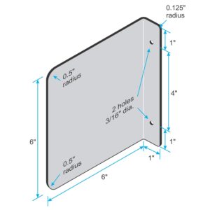 SmartSign Telephone Projecting Sign, Pre-Drilled with Holes, Polished Edges, Highly Visible | 6" x 6" Acrylic Corridor Signs