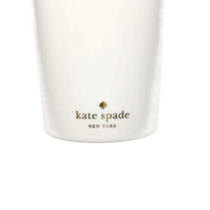 Kate Spade New York Insulated Initial Tumbler with Reusable Straw, 20 Ounce Acrylic Travel Cup with Lid, M (Blue)