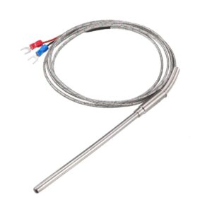 uxcell k type thermocouple temperature sensor probe 5x100mm (0 to 800c) 5ft temperature controller