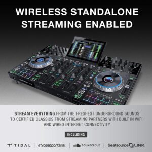 Denon DJ PRIME 4 - 4 Deck Standalone Smart DJ Console / Serato DJ Controller with Built In 4 Channel Digital Mixer and 10-Inch Touchscreen