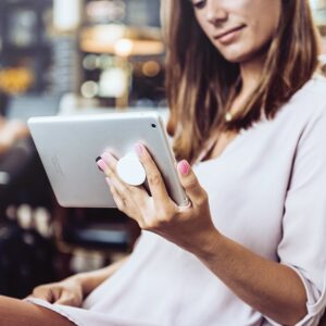 Salty Floral Ray of Fucking Sunshine Feminine Pink PopSockets PopGrip: Swappable Grip for Phones & Tablets