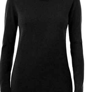 Kirkland Signature Ladies’ Crewneck Sweater (Black, X-Large)