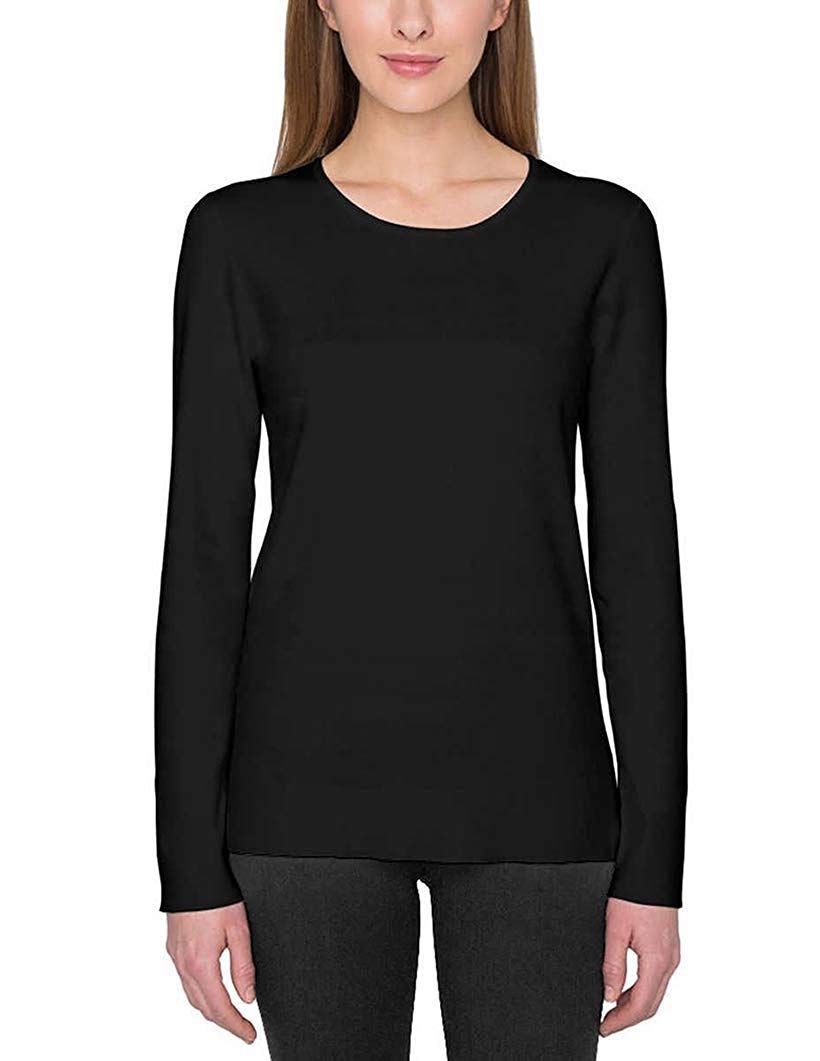 Kirkland Signature Ladies’ Crewneck Sweater (Black, X-Large)