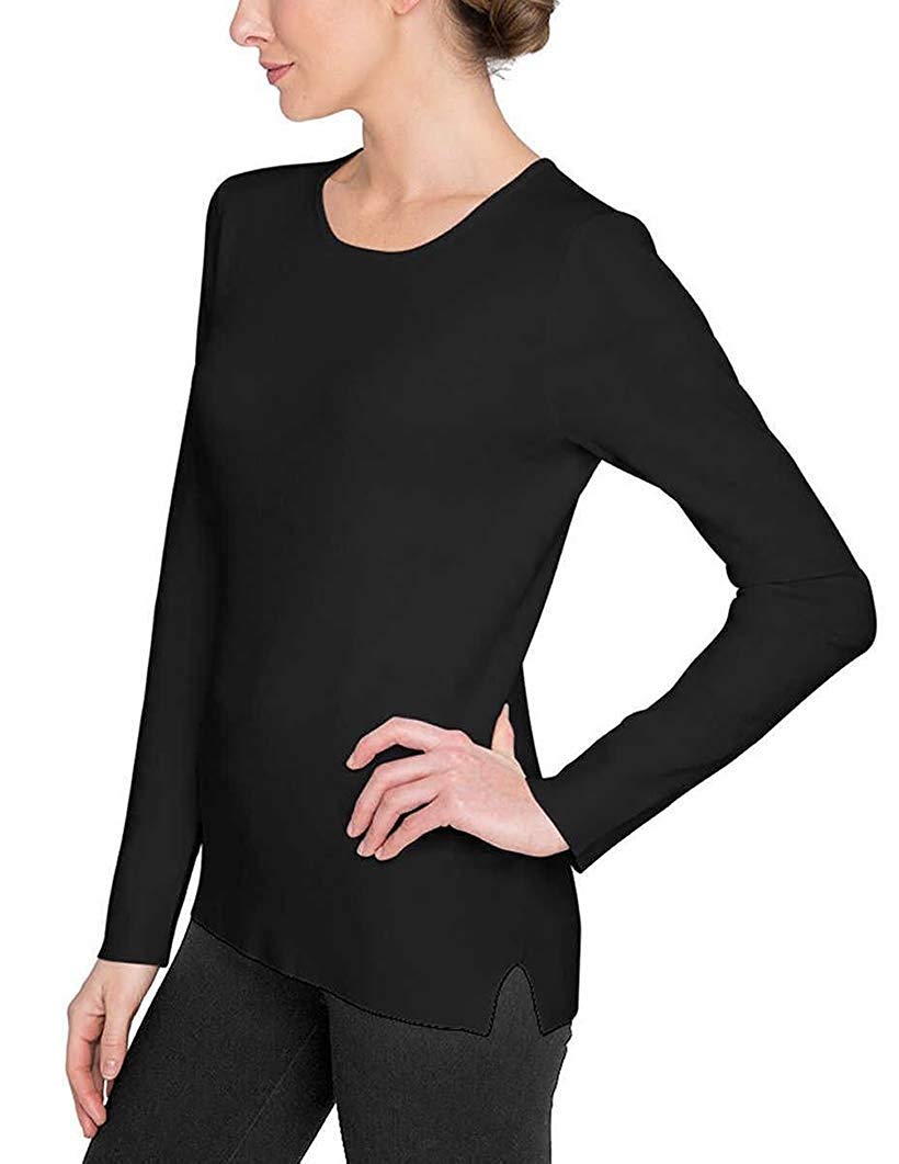 Kirkland Signature Ladies’ Crewneck Sweater (Black, X-Large)