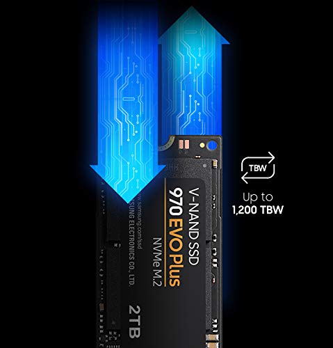 Samsung 970 EVO Plus SSD 1TB NVMe M.2 Internal Solid State Hard Drive, V-NAND Technology, Storage and Memory Expansion for Gaming, Graphics w/Heat Control, Max Speed, MZ-V7S1T0B/AM