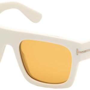 Tom Ford FAUSTO FT 0711 IVORY/BROWN 53/20/145 unisex Sunglasses