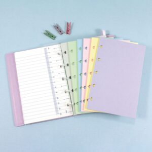 Filofax B122020, Notebook Refill, Pocket Size, Pastel colors, Plain Paper