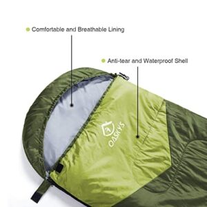 oaskys Camping Sleeping Bag - 3 Season Warm & Cool Weather - Summer Spring Fall Lightweight Waterproof for Adults Kids - Camping Gear Equipment, Traveling, and Outdoors