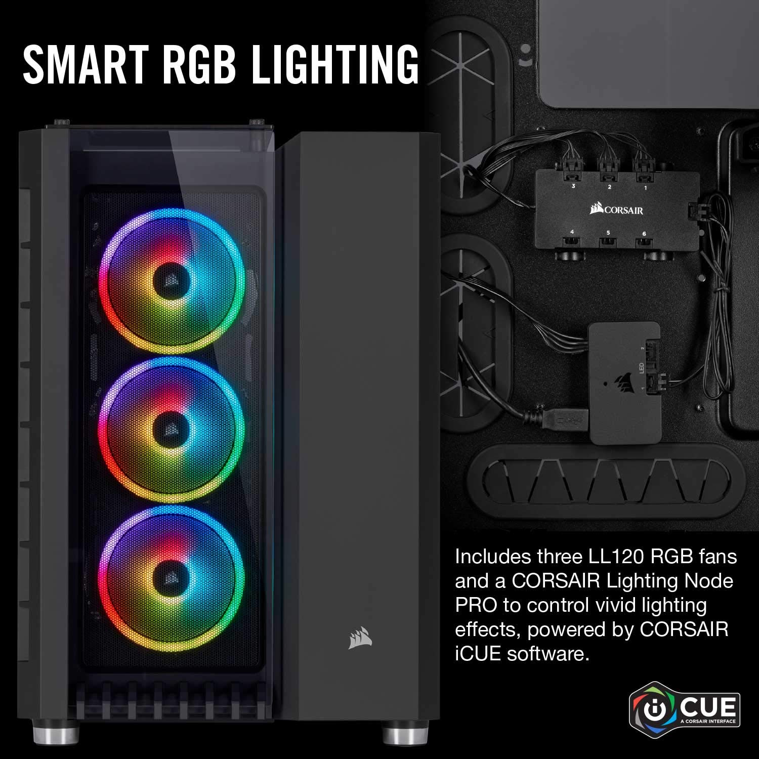 CORSAIR Crystal Series 680X RGB High Airflow Tempered Glass ATX Smart Case, Black