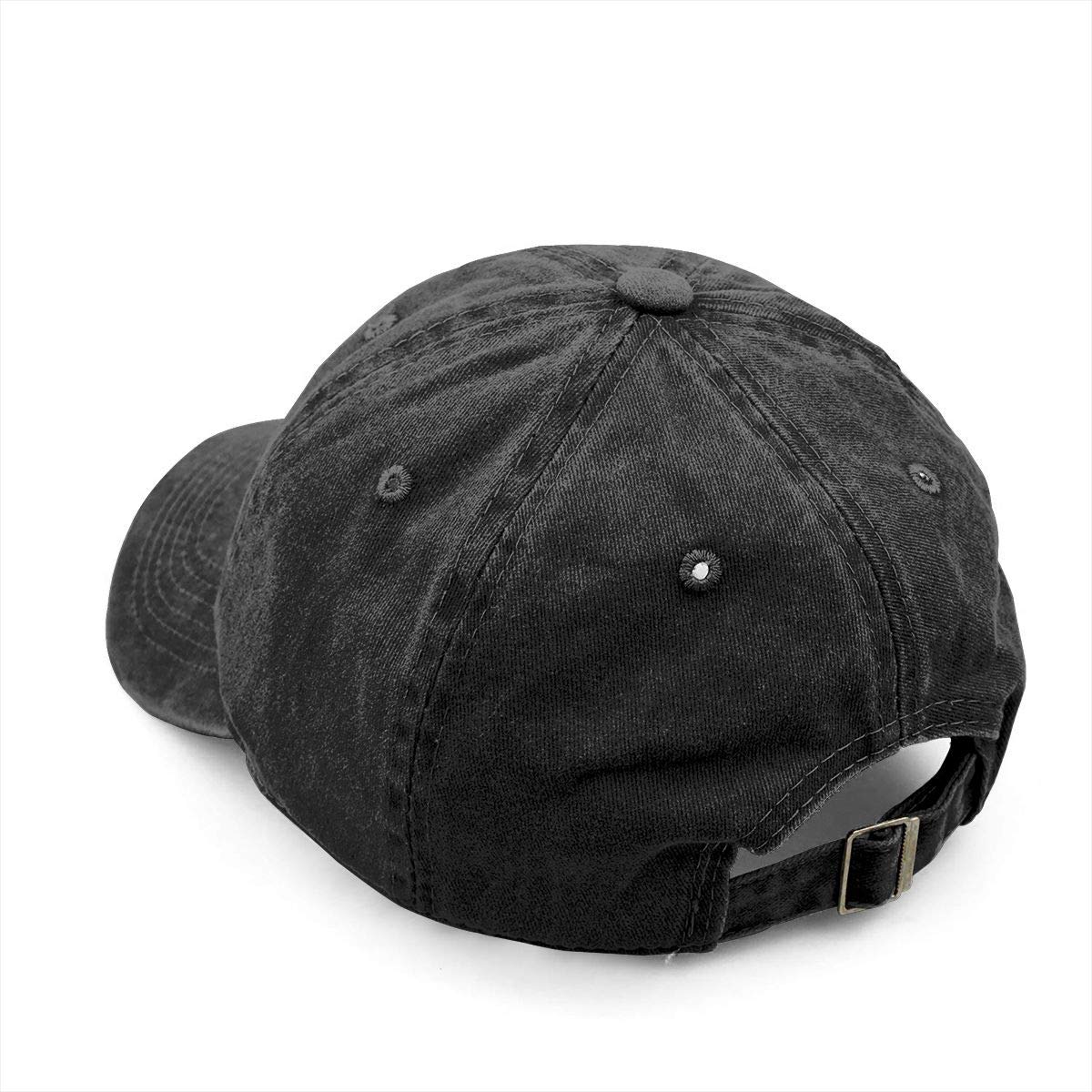 Unisex UFO Bigfoot Denim Hat Adjustable Washed Dyed Cotton Dad Baseball Caps (One Size, Black - Bigfoot I Believe)