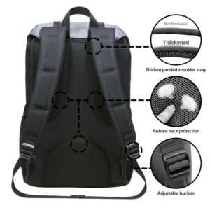 KAUKKO Laptop Outdoor Backpack, Traveling Rucksack Fits 15.6 Inch Laptop(5-7-Black Grey)