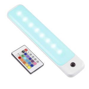 LUXSWAY LED Color Light Bar with Battery Operated,Dimmable Night Lighting, Stick On Light Bar Mulit-Color Changing for Closet,Stair,Shelf, Under Cabinet,DIY Effect