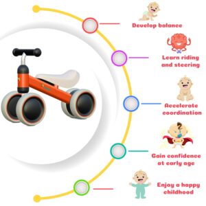 AVENOR Baby Balance Bike Toys for 1 Year Old Gifts Boys Girls 10-24 Months Kids Toys Toddler Best 1st Birthday Girl Boy Gift Children Walker Baby Walker No Pedal Infant 4 Wheels Bicycle