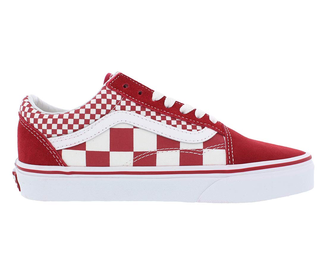 Vans Unisex Old Skool Skateboarding Shoes, Racing Red True White, 11.5 Women/10 Men