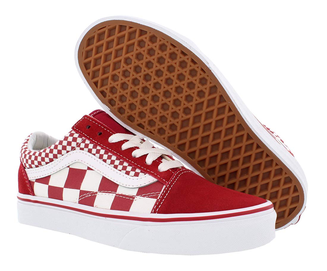 Vans Unisex Old Skool Skateboarding Shoes, Racing Red True White, 11.5 Women/10 Men