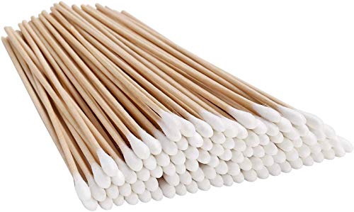 Gmark 200pcs Count 6" Cotton Swabs Wooden Sticks Cotton Tipped Applicator GM1091A