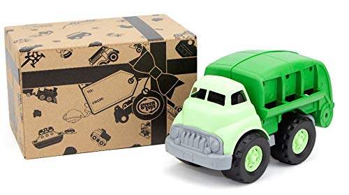 Green Toys Recycling Truck, Green FFP - Pretend Play, Motor Skills, Kids Toy Vehicle. No BPA, phthalates, PVC. Dishwasher Safe, Recycled Plastic, Made in USA.