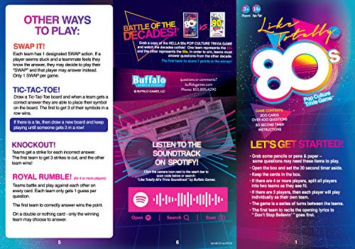 Buffalo Games Like Totally 80's - Pop Culture Trivia Game