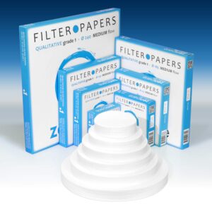 Qualitative Filter Paper 15cm Lab Filter Paper for Chemistry, Standard Qualitative Grade 1-Medium Flow 150mm(100 Discs)