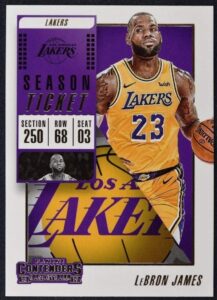 2018-19 nba contenders season ticket #30 lebron james los angeles lakers official basketball card made by panini