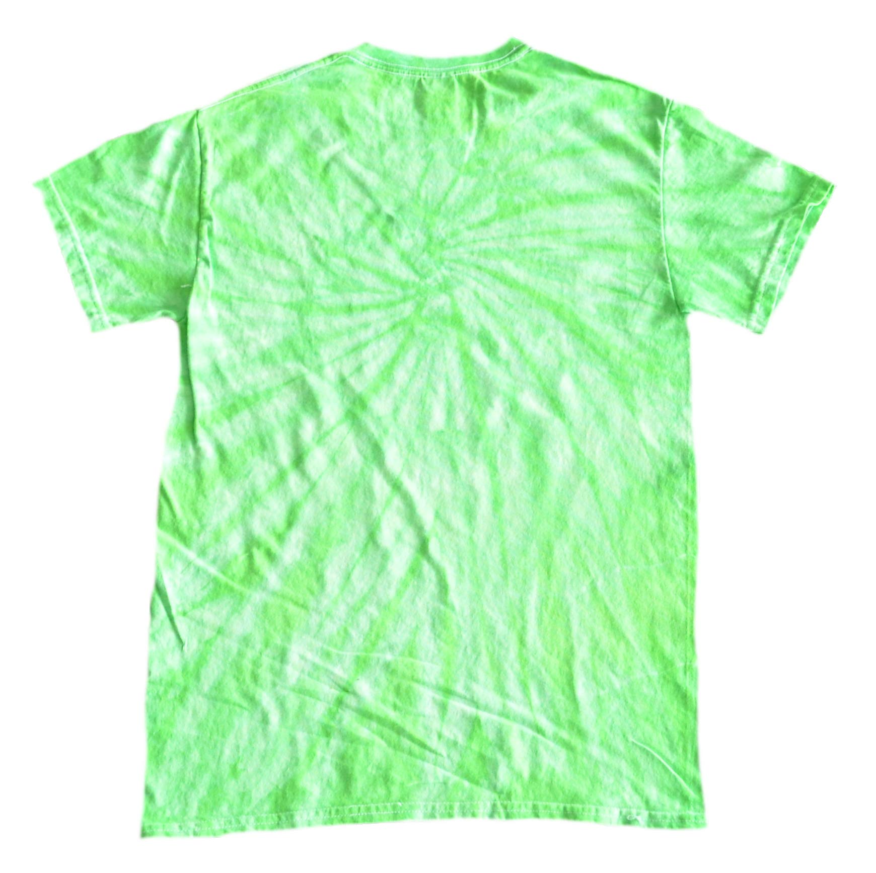 Volleyball Tie Dye T-Shirt Stacked Logo (Lime, YL)