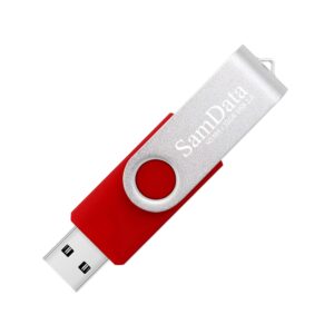 SamData USB 2.0 Flash Drive 32GB, 3 Pack Thumb Drive Swivel Memory Stick External Storage (3 Colors: Blue Green Red)