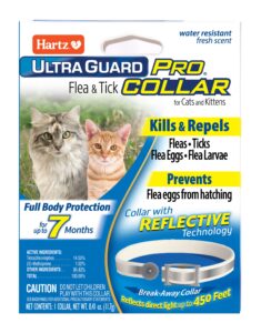 hartz ultraguard pro flea & tick collar for cats and kittens, 7 month flea and tick prevention and protection, 1 collar