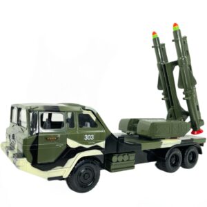 Big Daddy Military Missile Transport Army Truck Anti Aircraft Twin Missile Jungle Camouflage Toy Truck