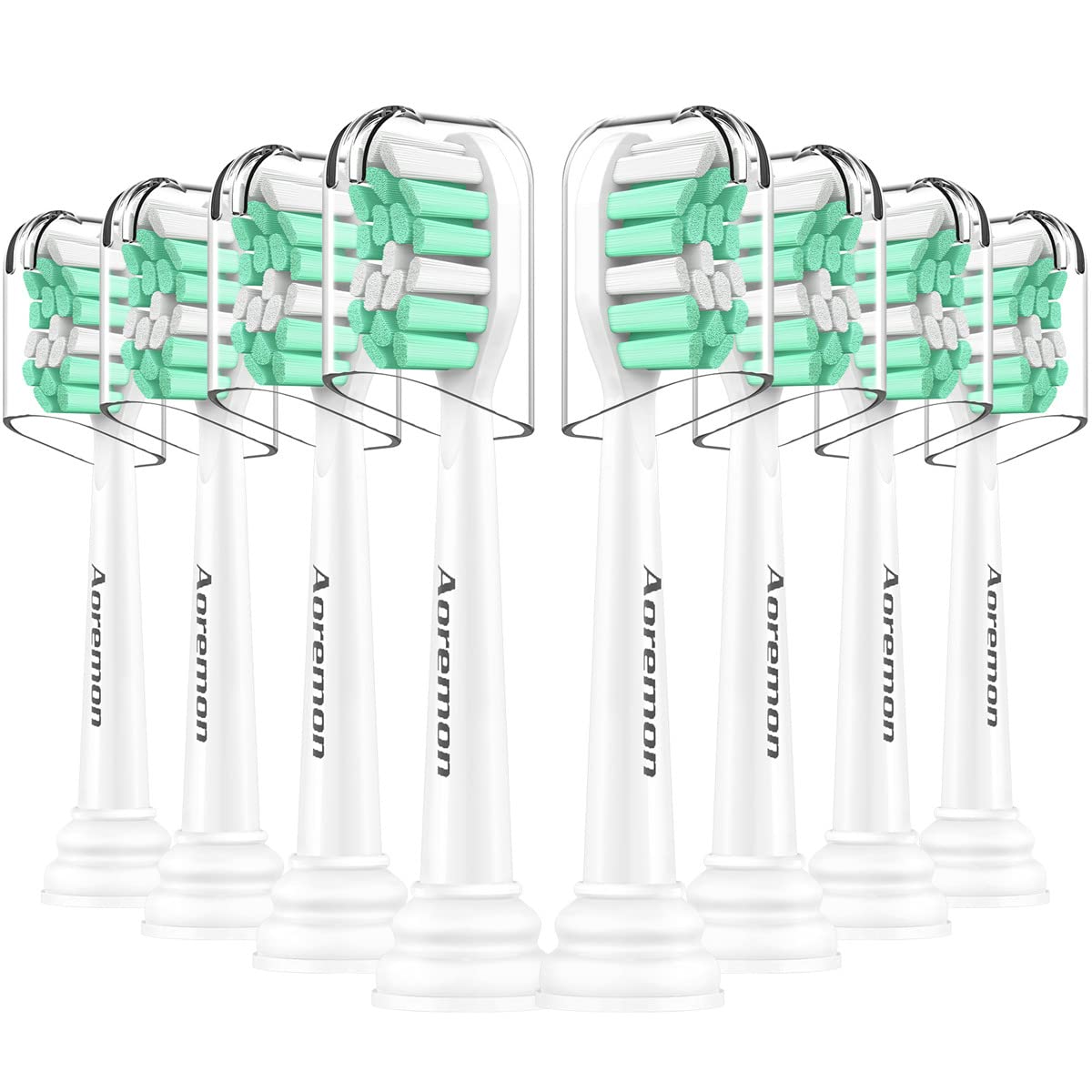 Aoremon Replacement Heads for Sonicare - Replacement Brush Heads Compatible with Philips Sonicare Snap-on Electric Toothbrush (White),8 Pcs