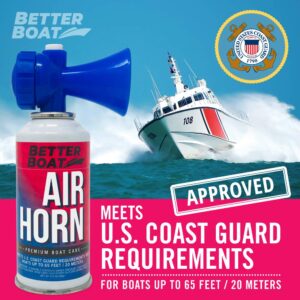 Air Horn Can for Boating & Safety Very Loud Canned Boat Accessories | Hand Held Fog Marine Air Horn for Boat Can Blow Horn or Mini Small Air Horn Can Compressed Horn Refills (3.5 oz With Horn)