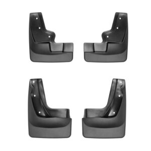 WeatherTech Custom No Drill Splash Guard MudFlaps for Ford Edge - Front & Rear Set (110060-120060), Black