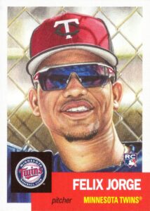 2018 topps living set baseball #116 felix jorge rookie card minnesota twins - only 3,472 made!