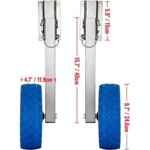 Bestauto Boat Launching Wheels Stainless Steel Transom Launching Wheel Dolly Stainless Steel for Inflatable Boat