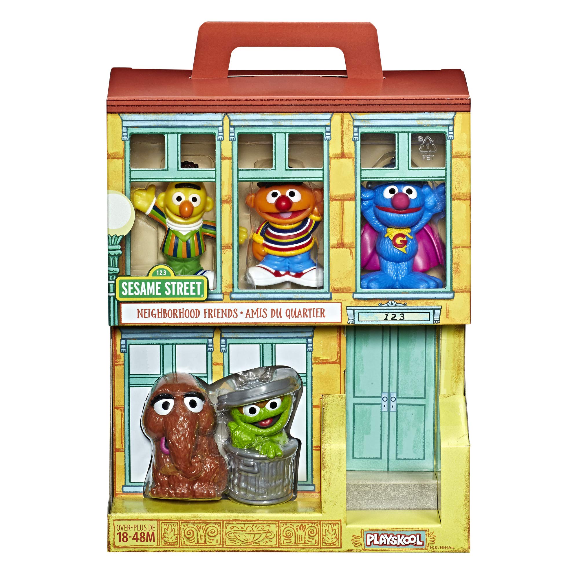 Sesame Street Neighborhood Friends Includes 5 Figures, 3-inches, Classic Collectibles Pack for Toddlers, Great Toy for Kids 18 Months and Up