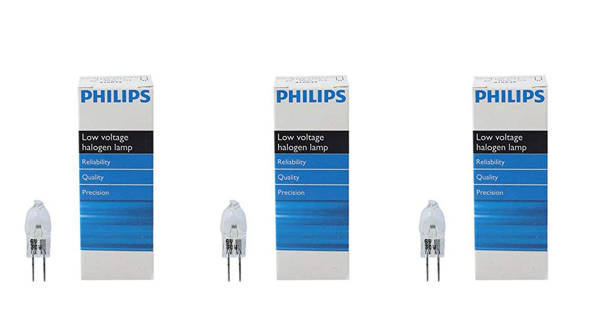 PHILIPS 3 Pack Halogen Non-Reflector 5761 30W G4 6V Light Bulb